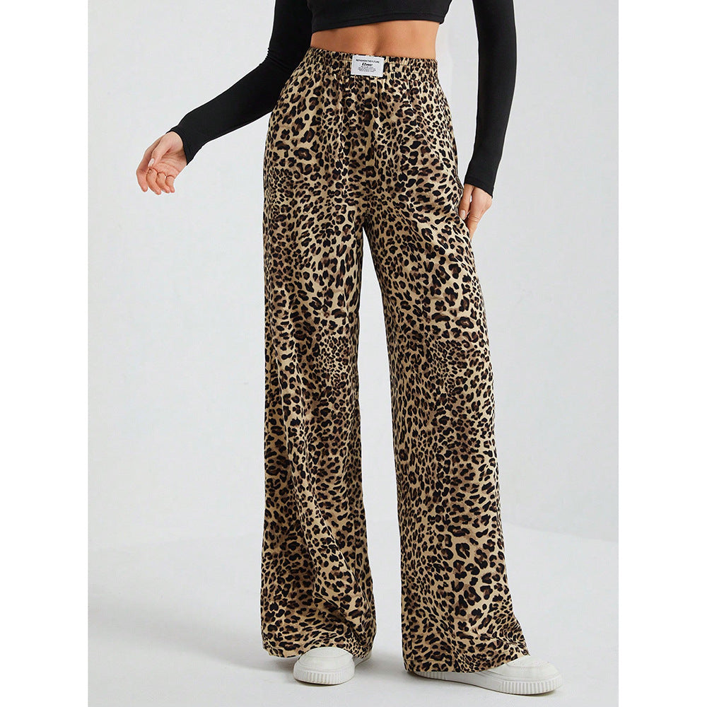 Plaid Wide Leg Drawstring Lounge Pants