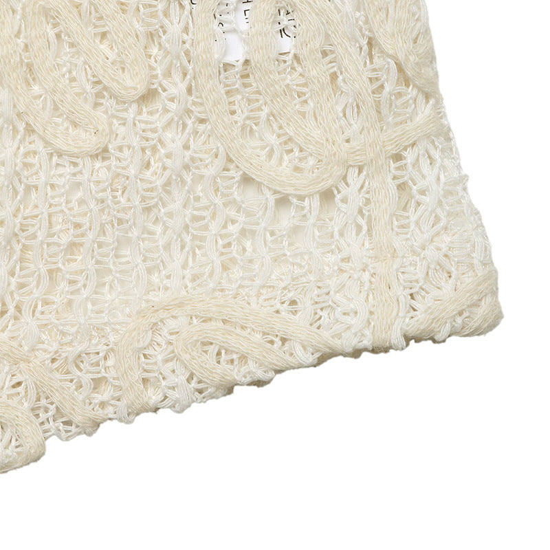 Women Lace Tie Front Crochet Top Summer Blouse