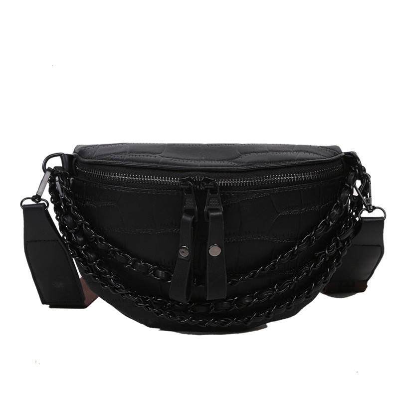 Women's Waist Bag with Wide Shoulder Strap  Small Bouncy Bag