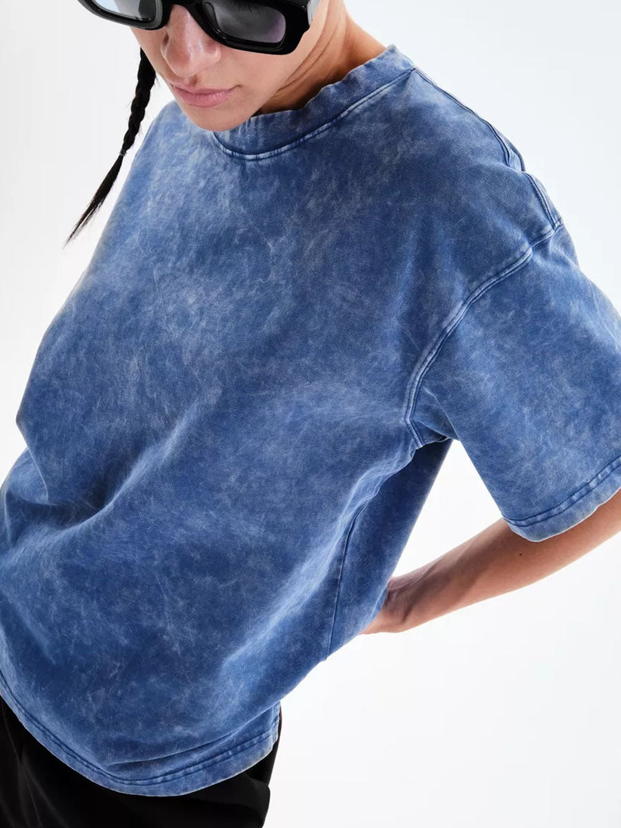 Vintage Washed Cotton Oversized Short Sleeve Tee