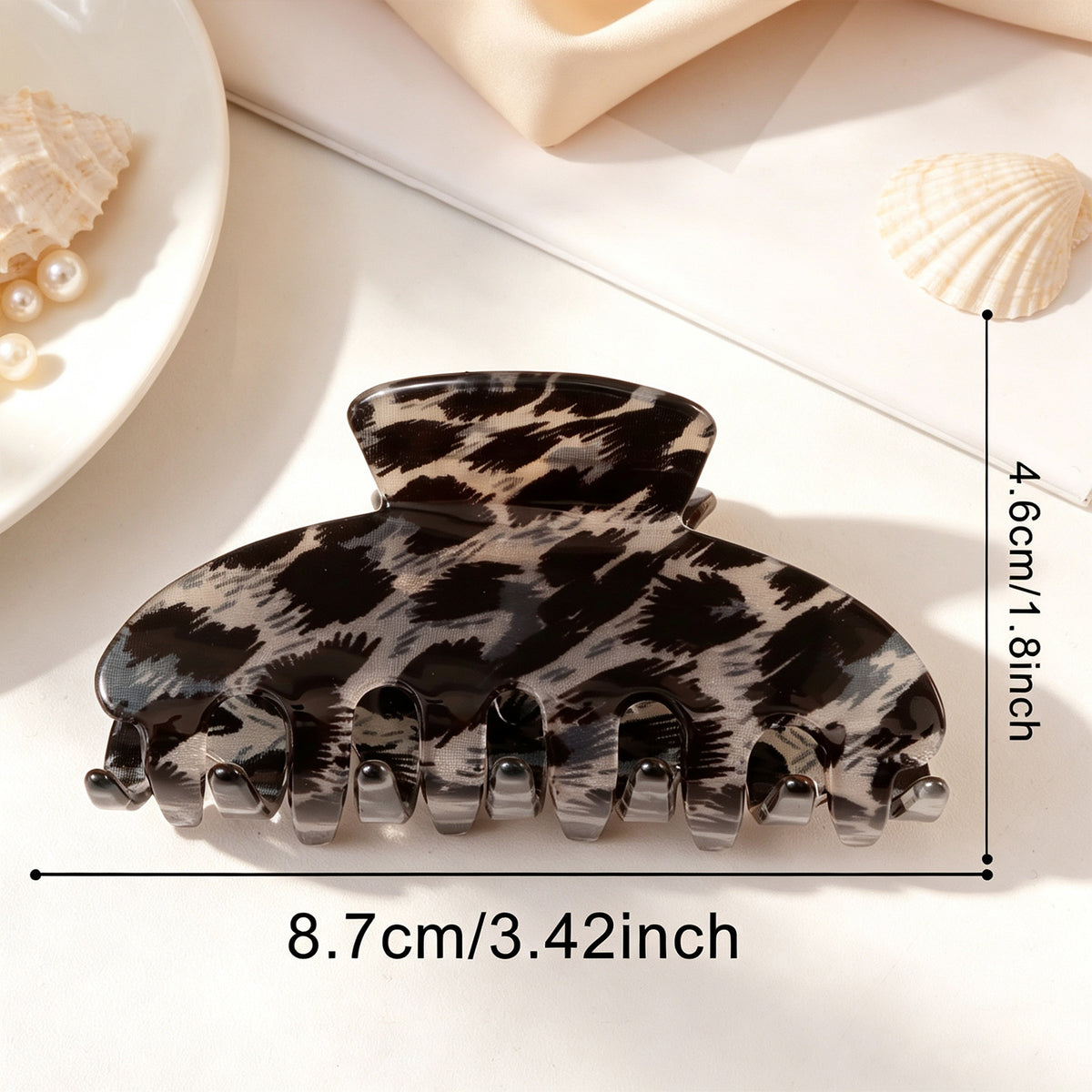 Leopard Print Hair Claw Clip