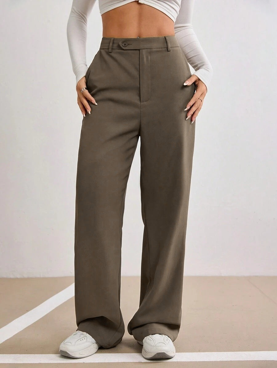 Women's High Waist Wide Leg Dress Pants