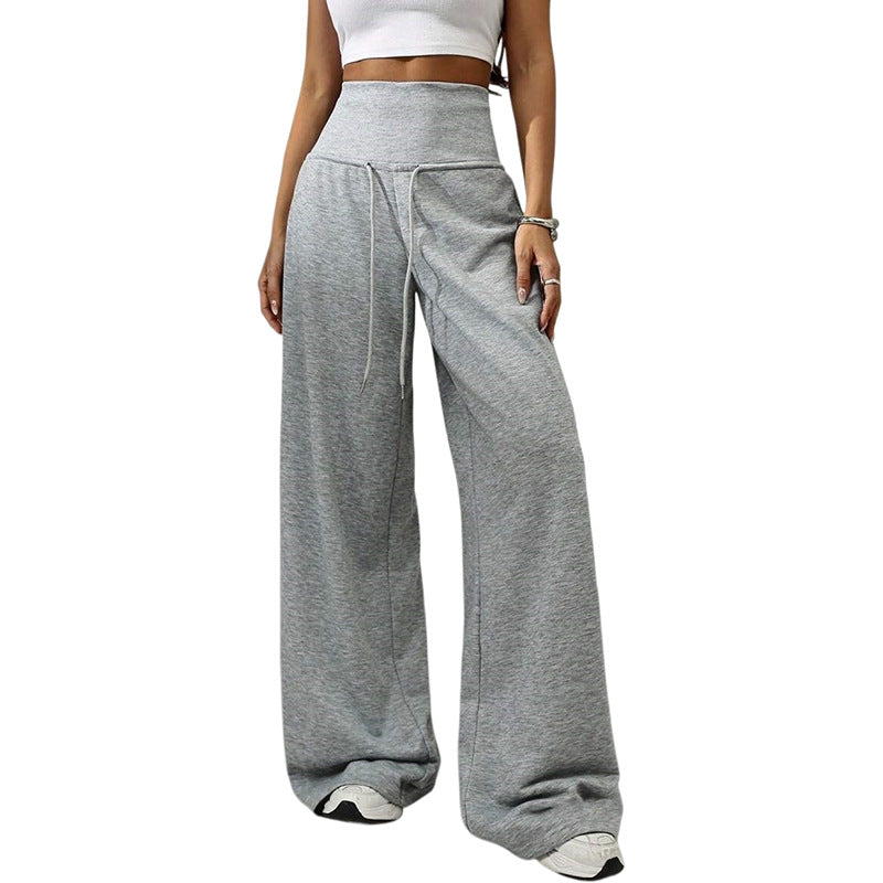 Women's High Waist Wide Leg Sweatpants Drawstring Pants