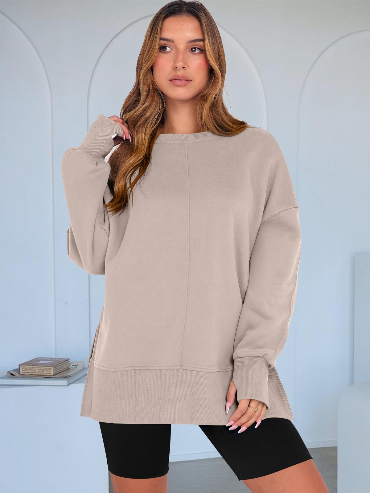 Women's Oversized Crewneck Sweatshirt Long Sleeve Pullover