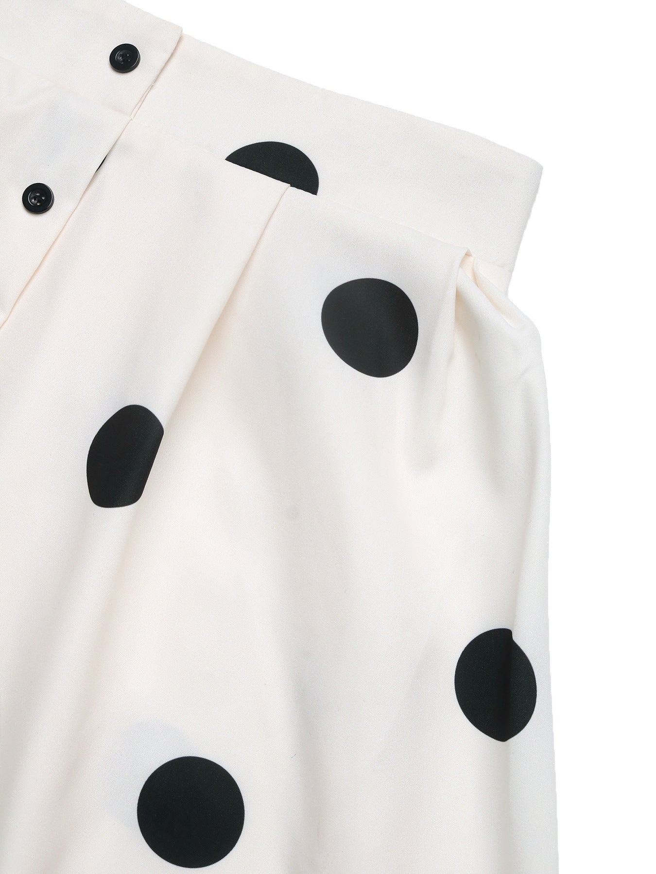 Polka Dot Midi Skirt Vintage High Waist Swing