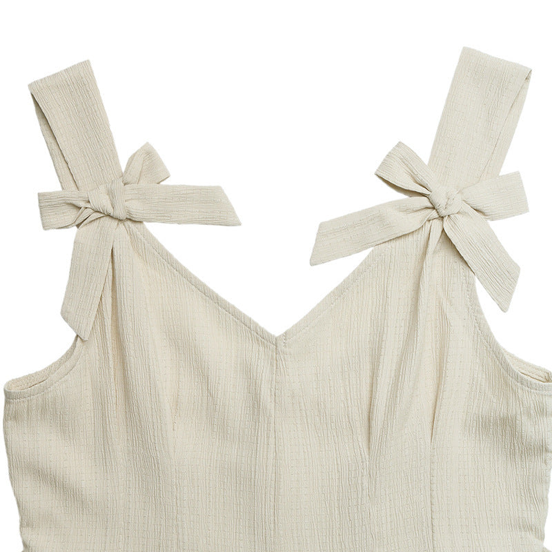 Bow Strap  High-Waist  Romper Women’s Summer Wear