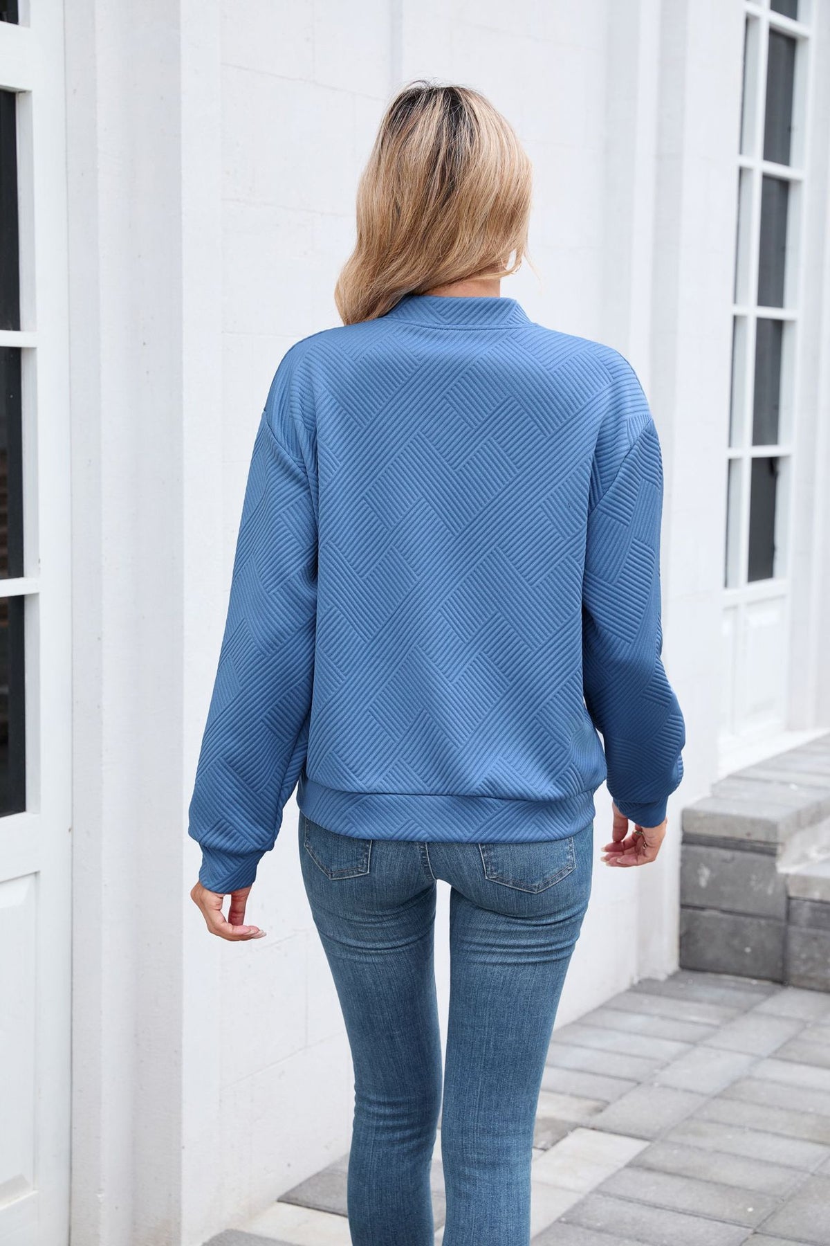 Women's Oversized Quilted Zip-Up Bomber Jacket