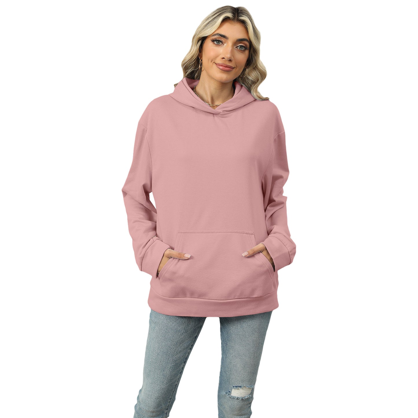 Oversized Hooded Pocket Pullover Sweatshirt