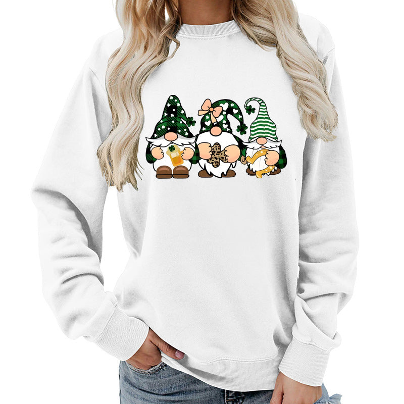 St. Patrick's Day Gnomes Oversized Crewneck Sweatshirt