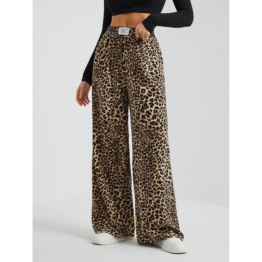 Plaid Wide Leg Drawstring Lounge Pants