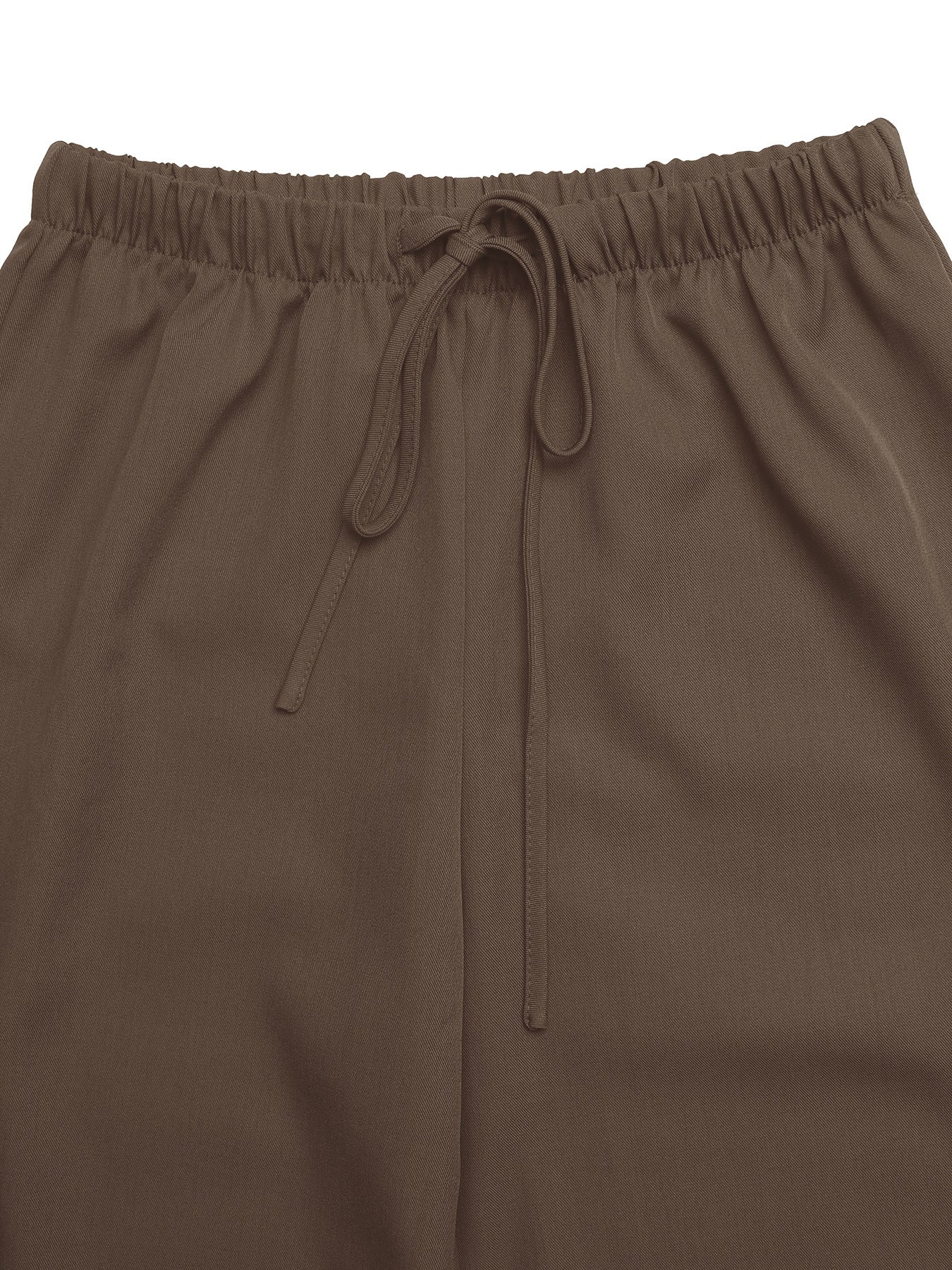 Solid Lightweight Pants Casual Elastic Waist Wide Leg