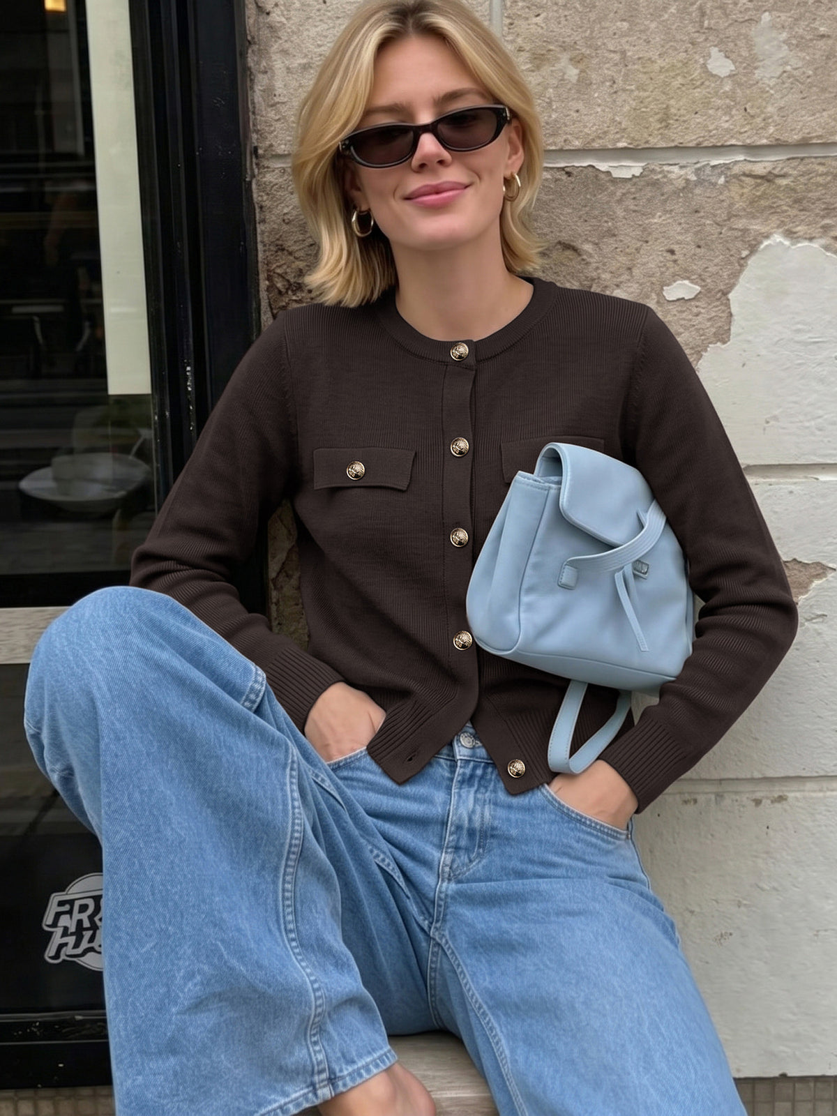 Women's Classic Button Front Cardigan Sweater
