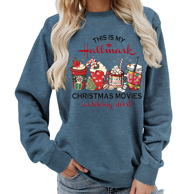 Women's Oversized Hallmark Christmas Graphic Sweatshirt