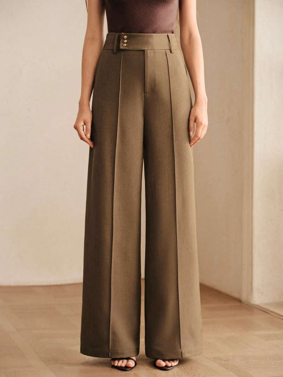 Women's High Waisted Wide Leg Dress Pants
