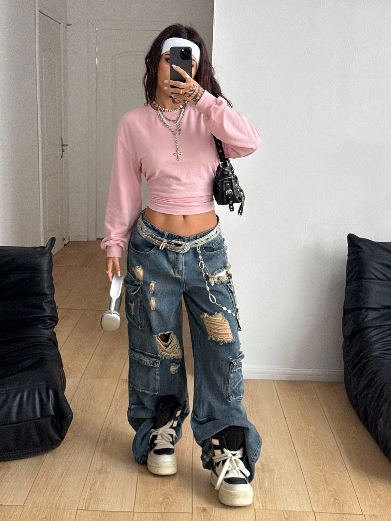 Solid Knit Crop Top Trendy Ruched Long Sleeve Slim Fit