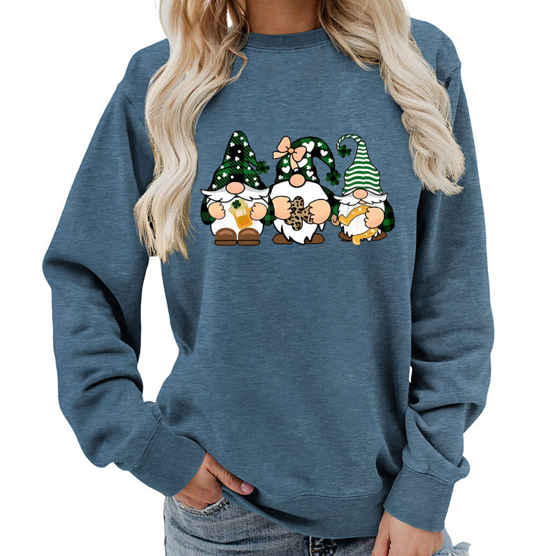 St. Patrick's Day Gnomes Oversized Crewneck Sweatshirt