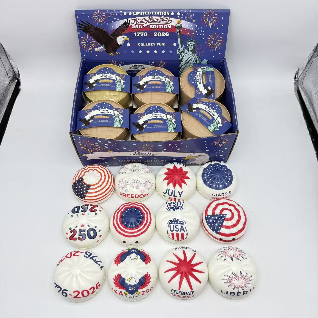 4th of July Dumpling Shape Squishy Patriotic Foam Stress Toy