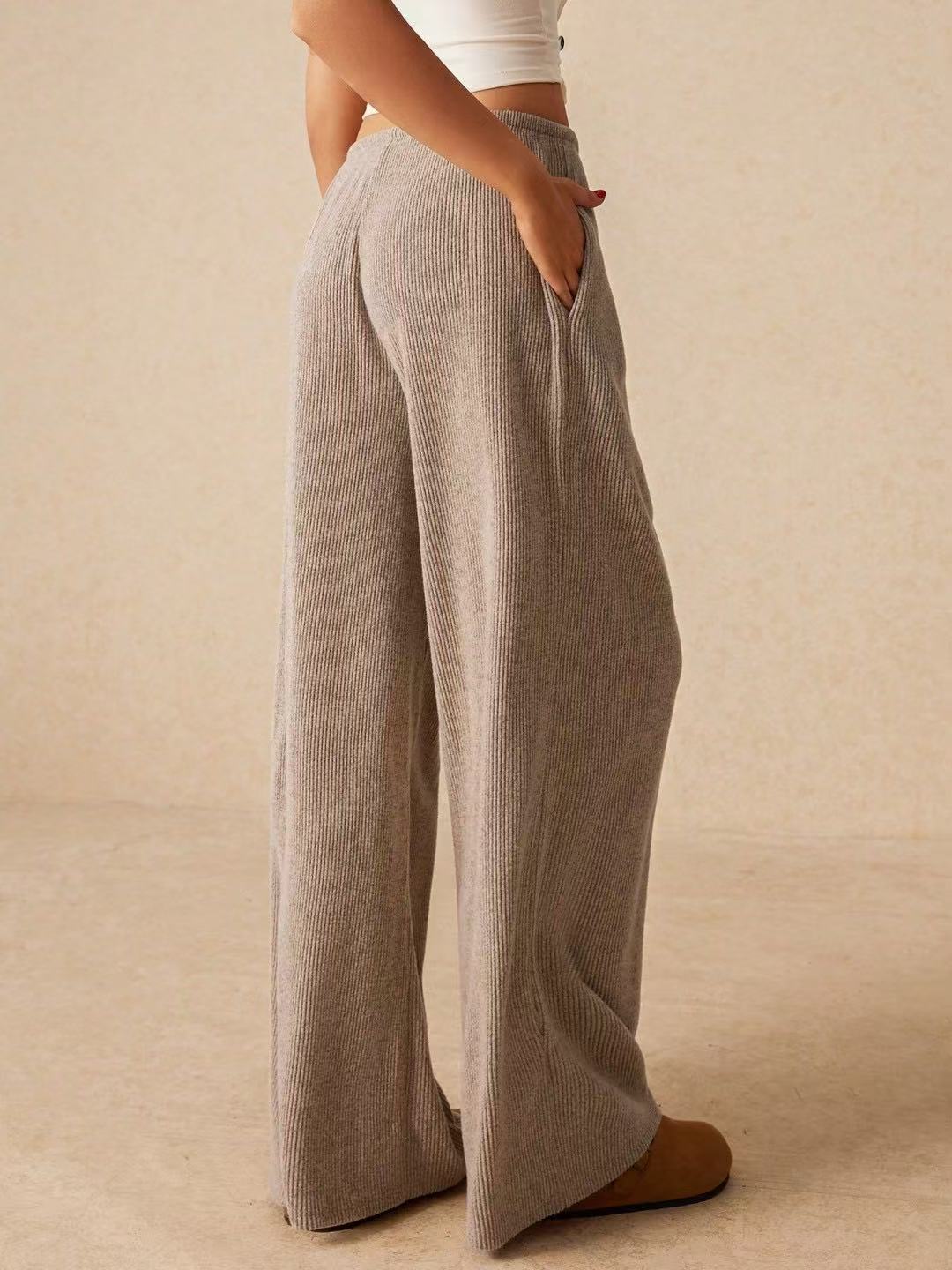 Wide Leg Pants High Waist Casual Loose Fit Long Trousers
