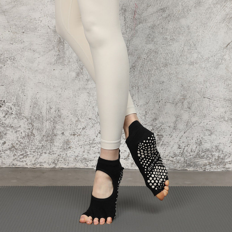 Pilates Grip Toe Socks Women Non Slip Low Cut Workout Socks