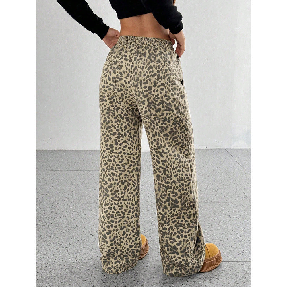 Plaid Wide Leg Drawstring Lounge Pants