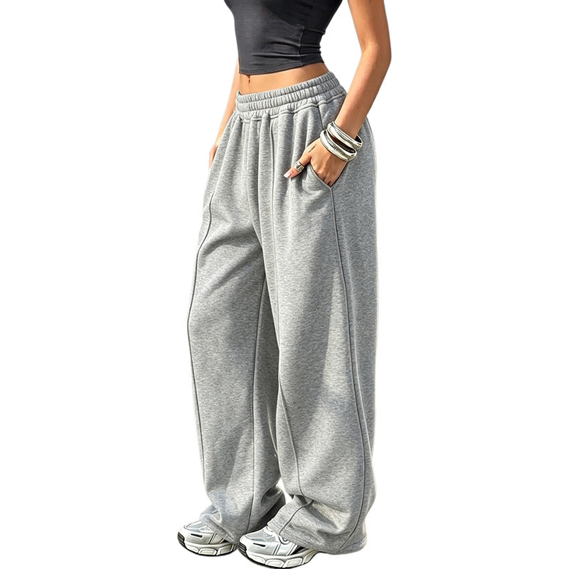 Women's Wide Leg Baggy Sweatpants High Waisted Cotton Pants