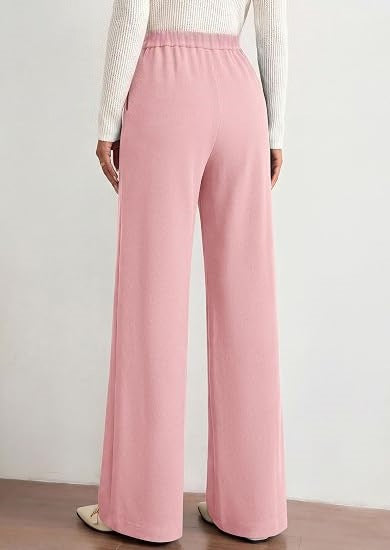 Wide Leg Dress Pants Women High Waist Flowy Trousers