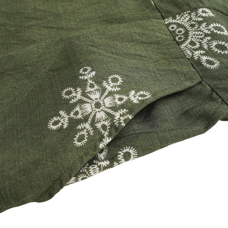 Green Strapless Vacation Jumpsuit with Flowy Fit