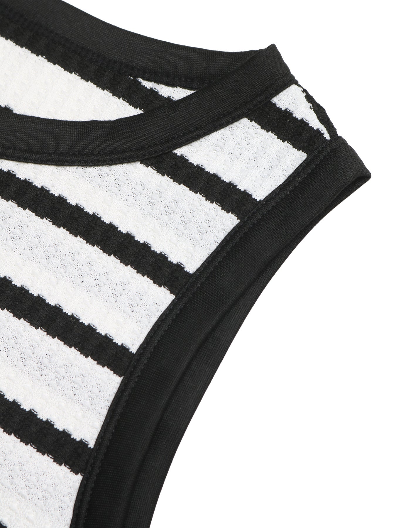 Women Sleeveless Stripe Side Slit Bodycon Maxi Dress
