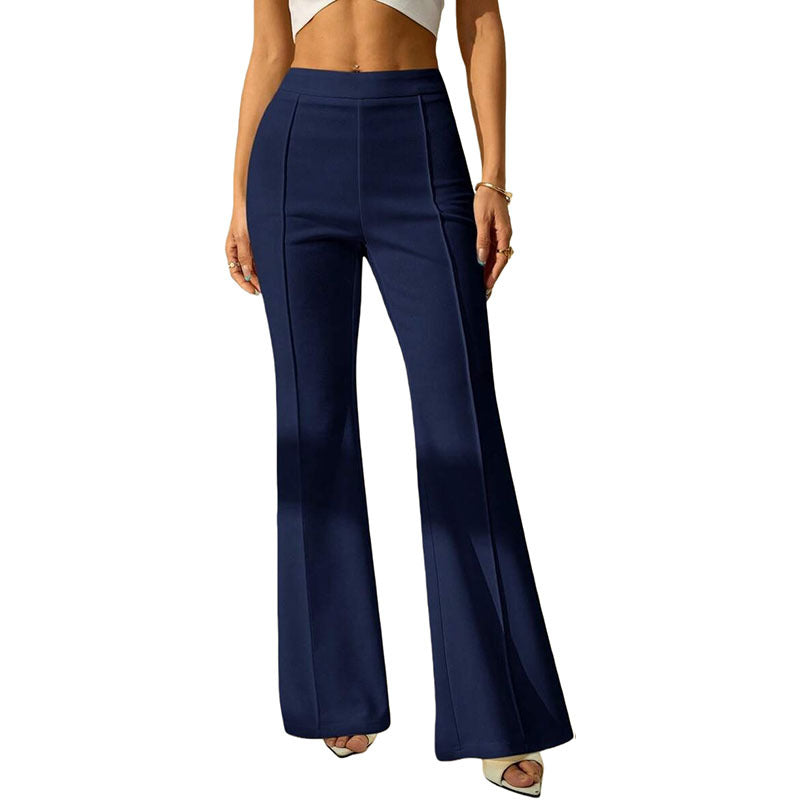 High Waisted Wide Leg Straight Pants Business Trousers