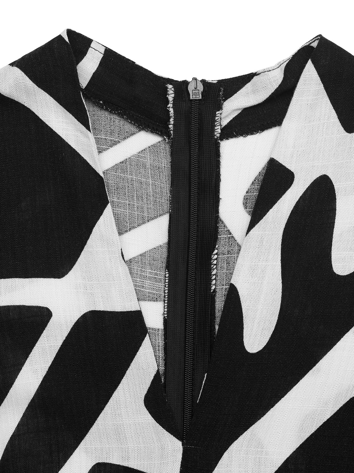 Bold Leaf Print Sleeveless V-Neck Summer Jumpsuit