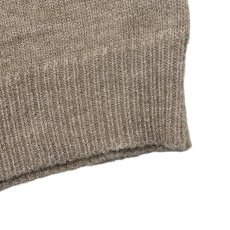 Colorblock Knit Sweater Relaxed Fit Long Sleeve Pullover