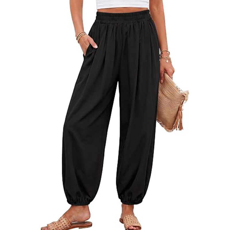 Women's High Waist Harem Pants Casual with Pockets
