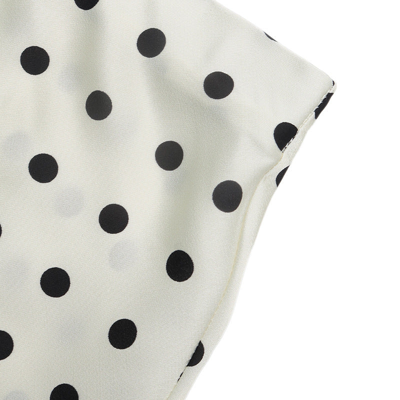 Polka Dot Midi Skirt High Waist Flare A Line Skirt