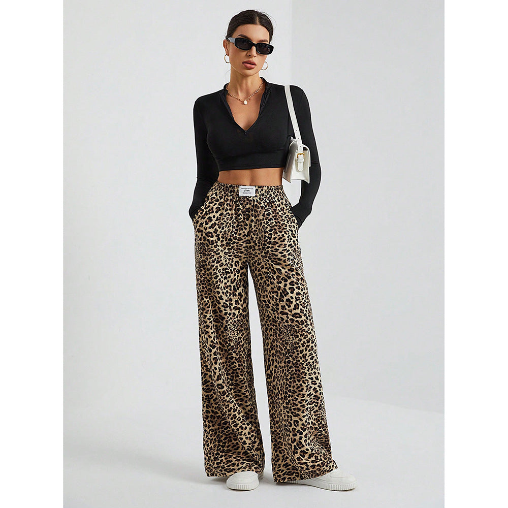 Plaid Wide Leg Drawstring Lounge Pants