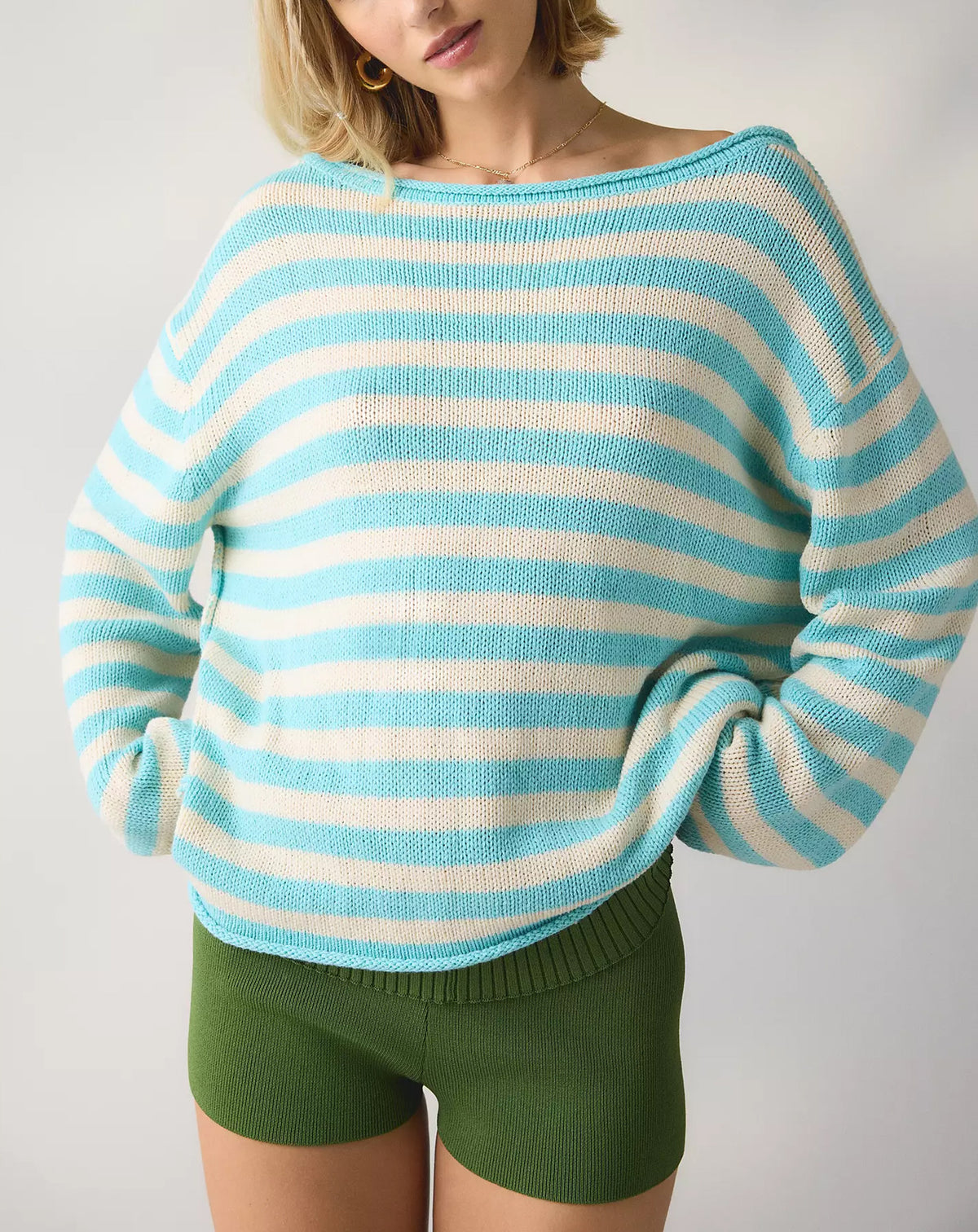 Women's Oversized Crewneck Knit Pullover Sweater