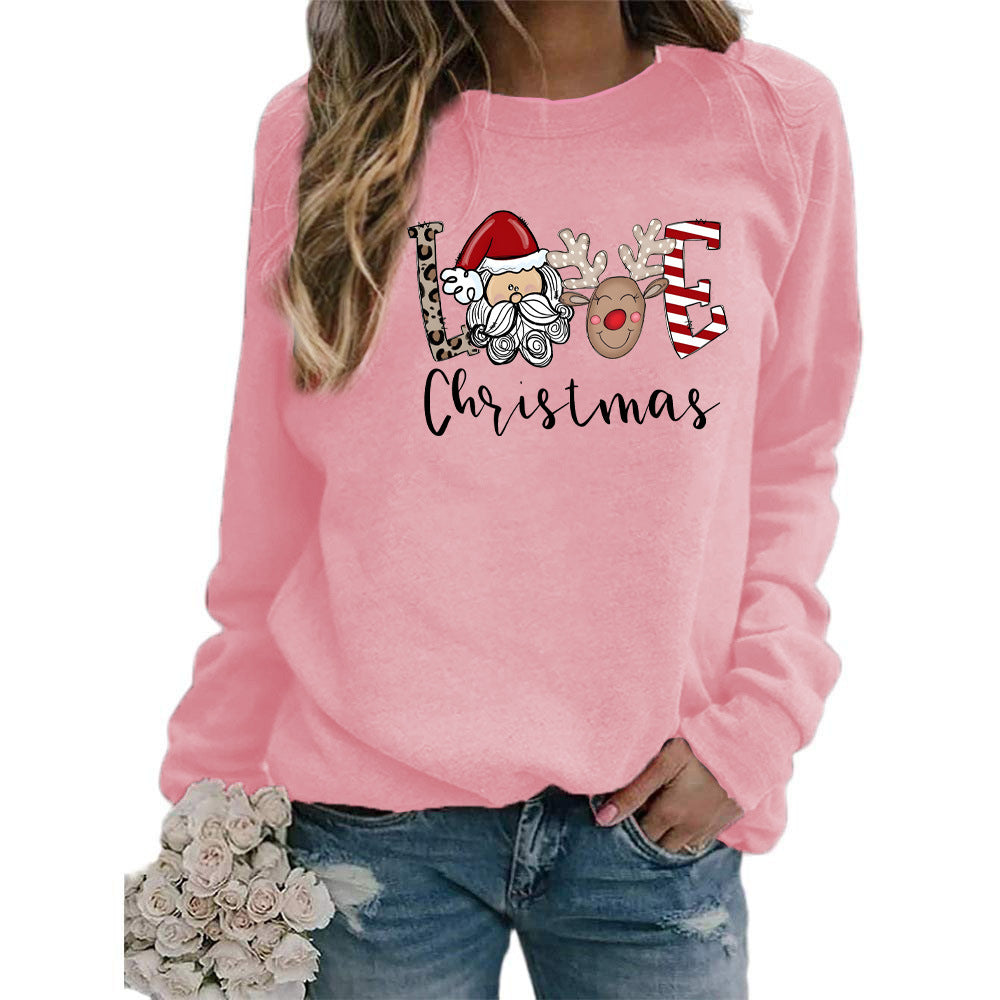 Women's Oversized Christmas Graphic Crewneck Sweatshirt