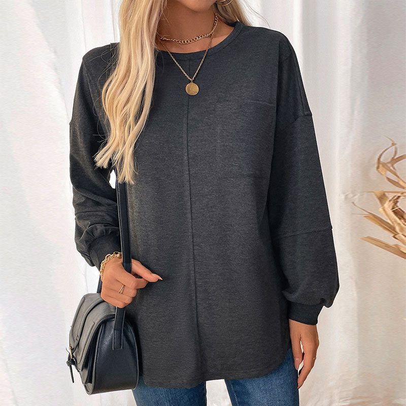 Women's Long-sleeved Cross-border Crew Neck Pullover Sweater