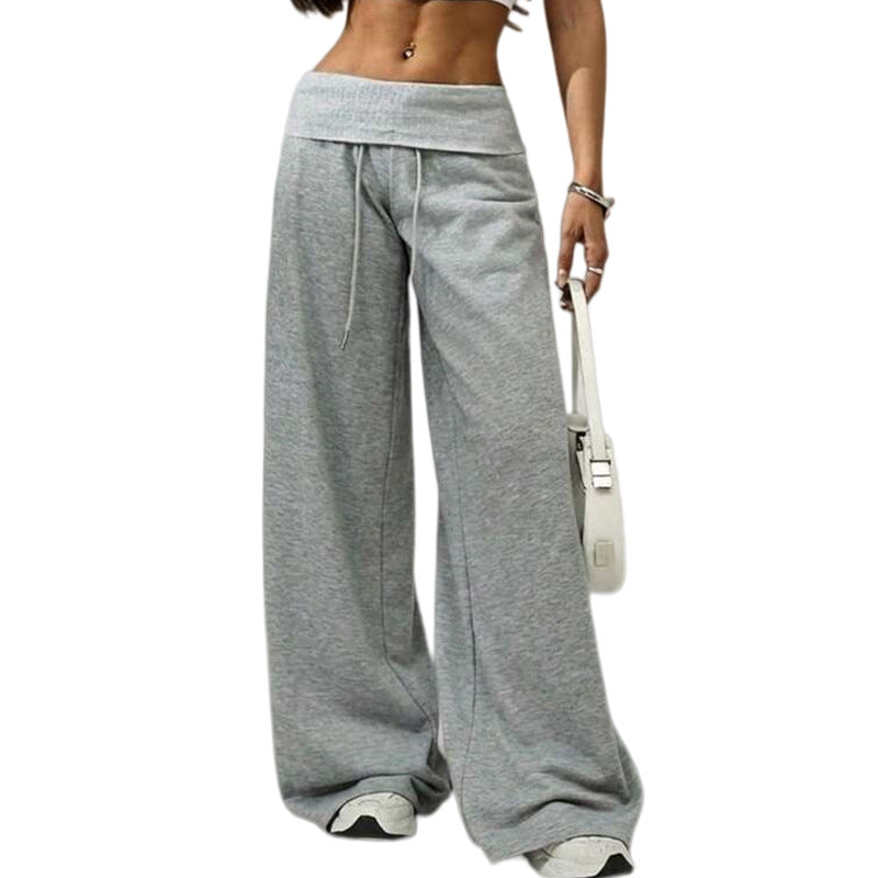 Women's High Waist Wide Leg Sweatpants Drawstring Pants