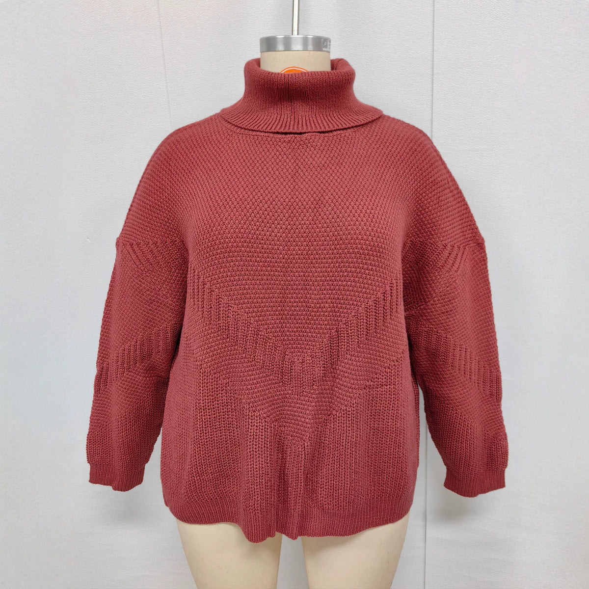Women's Oversized Turtleneck Sweater Chunky Knit Pullover