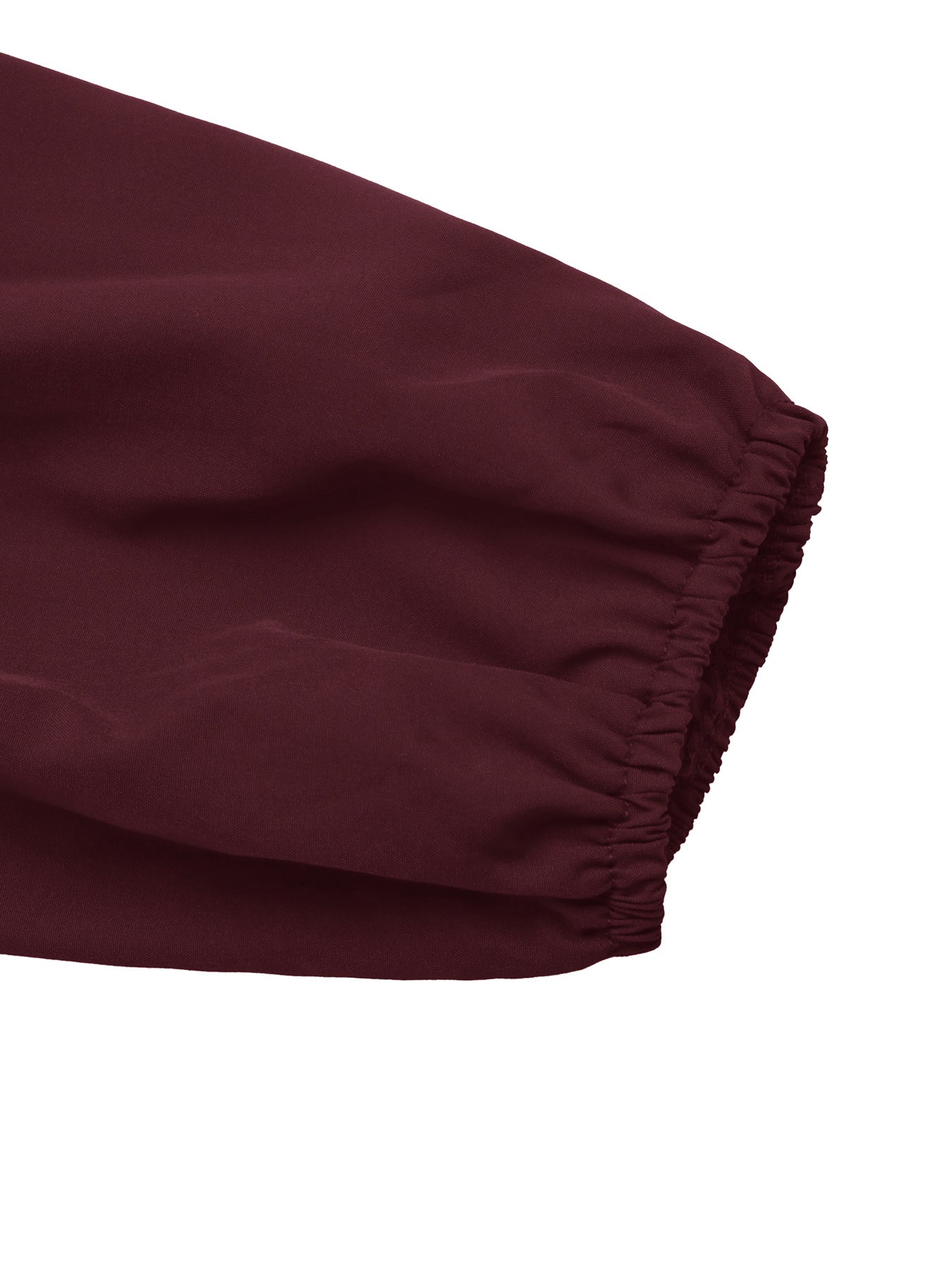 Tie Neck Mock Neck Blouse Gathered Long Sleeve Top