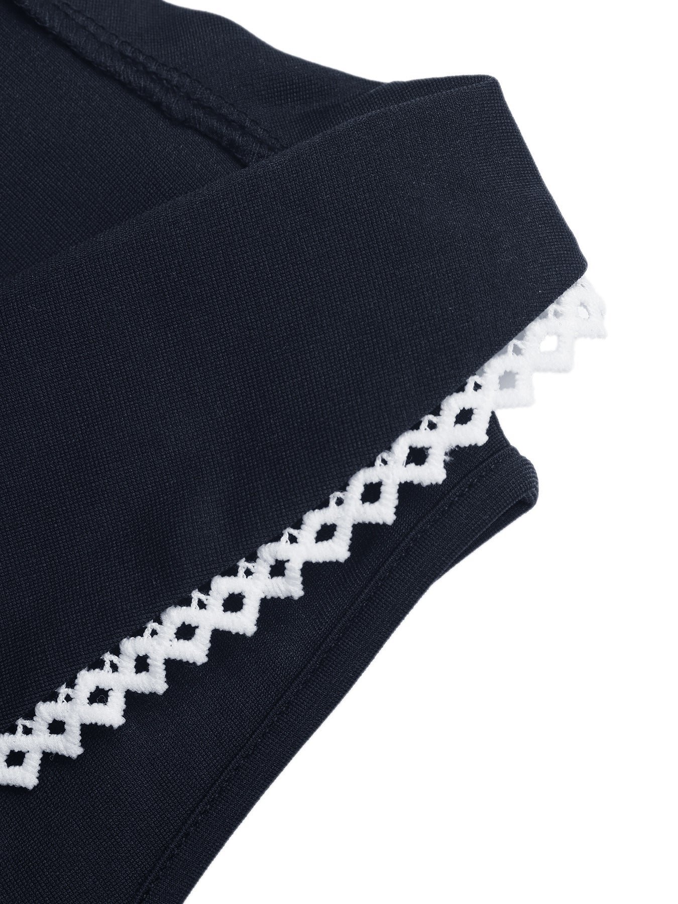 Navy Tie Front Sleeveless Sailor Collar Boutique Top