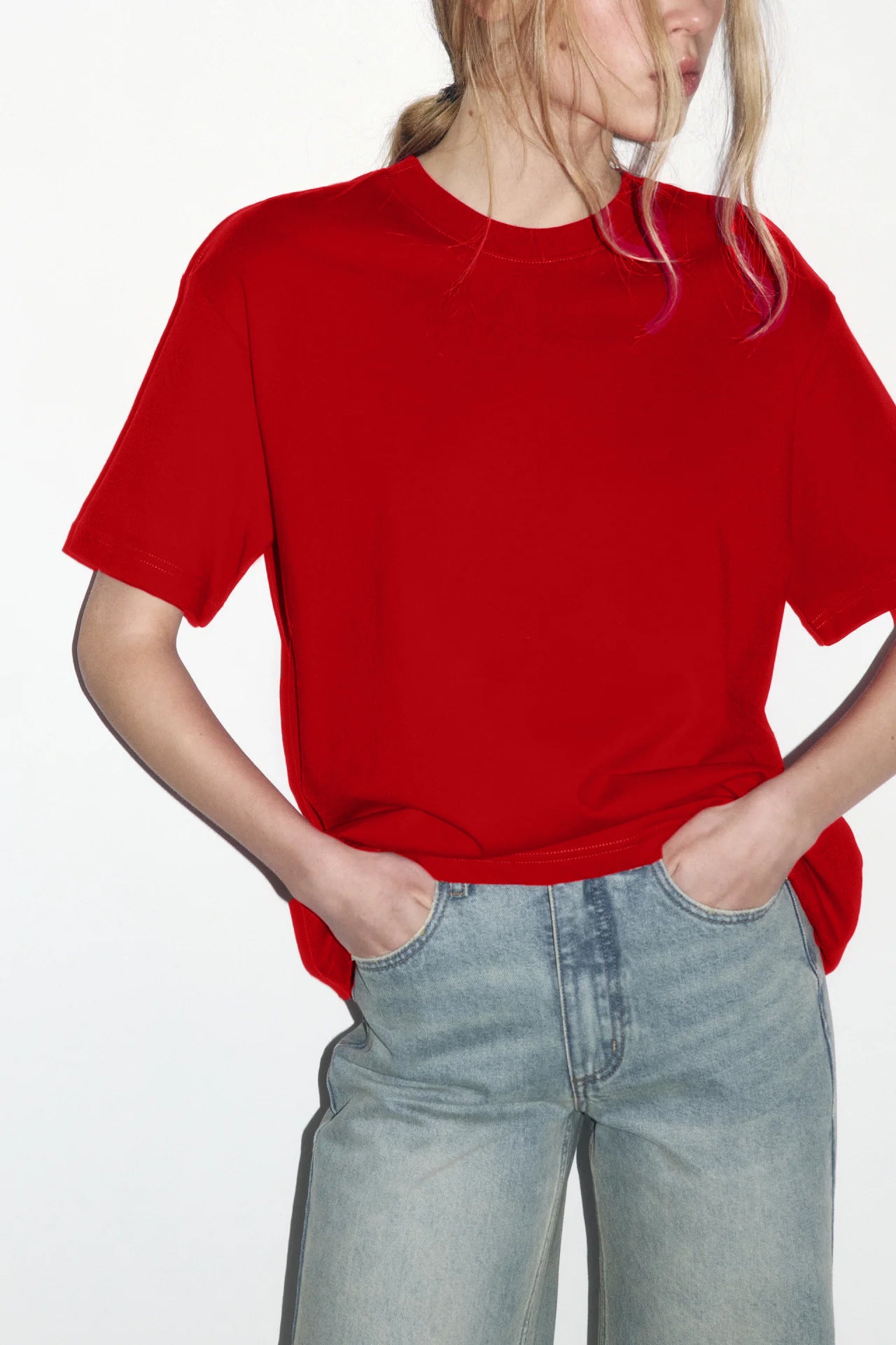 Oversized Cotton Tee Relaxed Fit Casual Streetwear