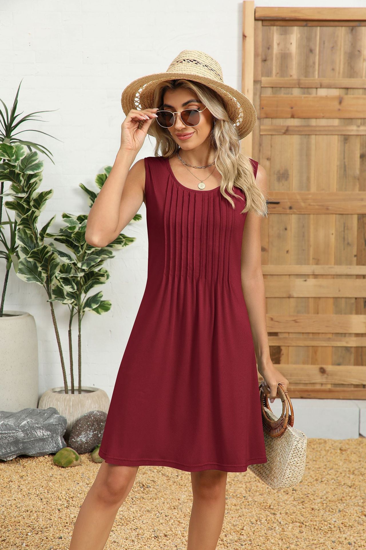 Boho Style Casual Sundress with Pockets for Women