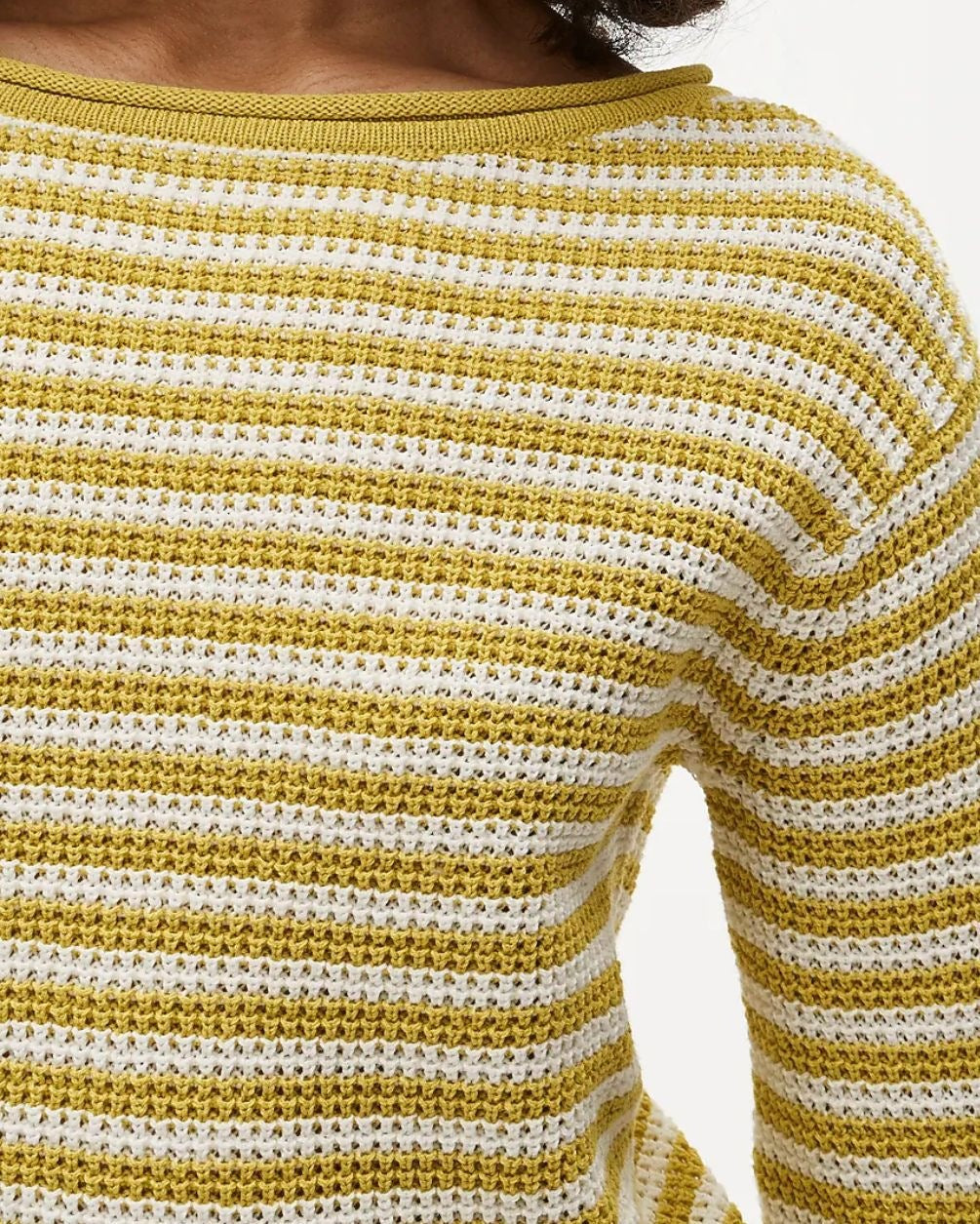 Striped Oversized Sweater Casual Crew Neck Fall Pullover