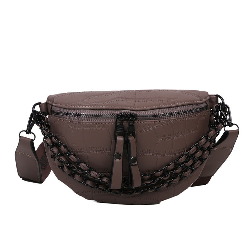Women's Waist Bag with Wide Shoulder Strap  Small Bouncy Bag