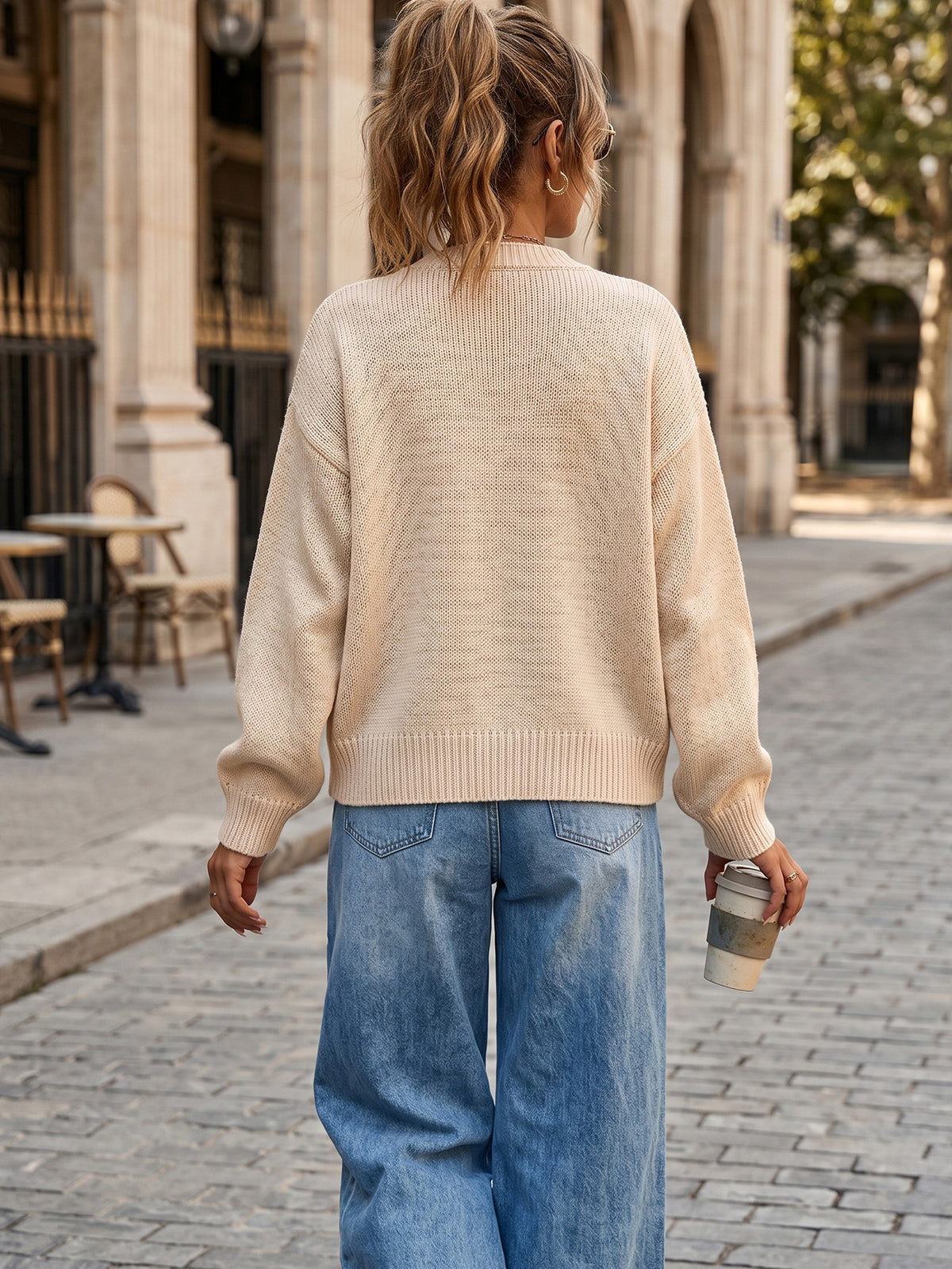 Women's Toggle Button Chunky Knit Cardigan Sweater
