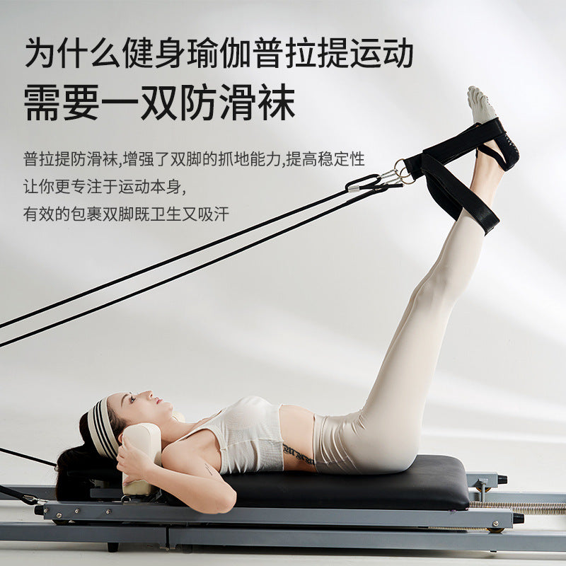 Pilates Grip Toe Socks Women Non Slip Strap Workout Socks
