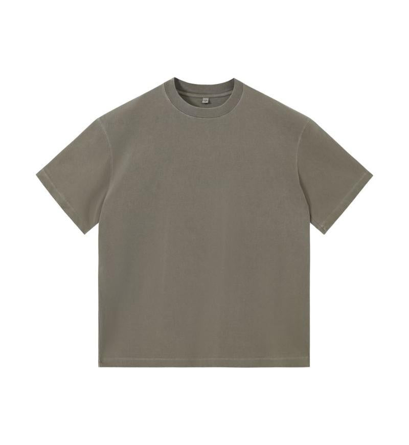 Acid Wash Slim Fit Cotton Crew Neck Short Sleeve Tee