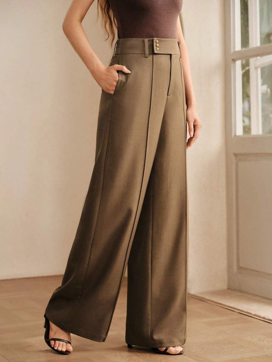 Women's High Waisted Wide Leg Dress Pants