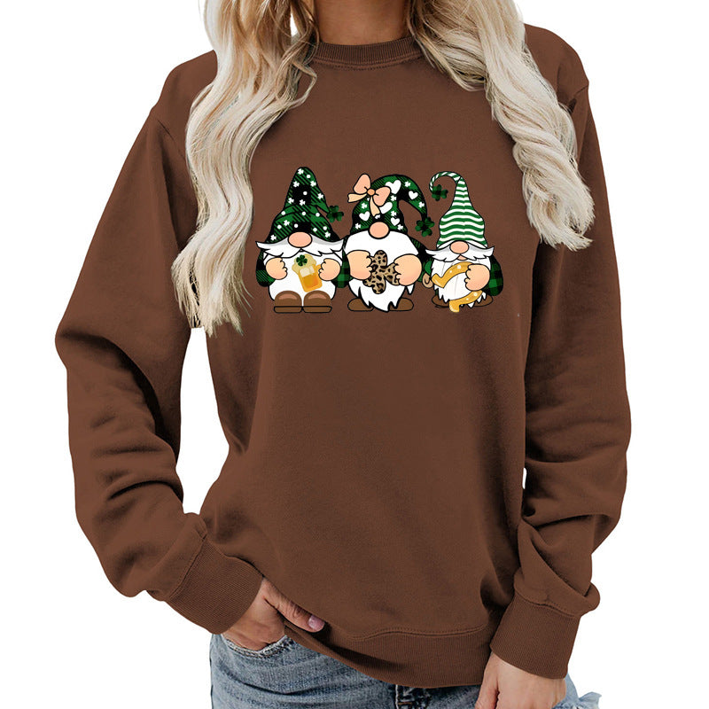 St. Patrick's Day Gnomes Oversized Crewneck Sweatshirt